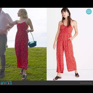 Gorgeous Red floral madewell jumpsuit !